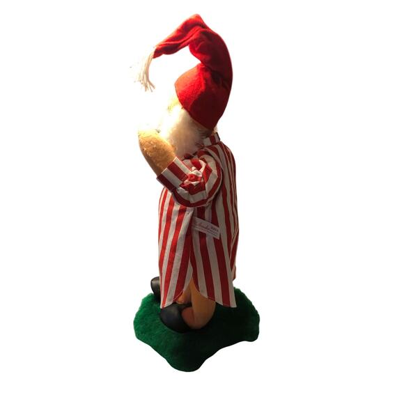 Vintage 2002 Annalee Santa in Nightgown with Atlas 16” - Picture 5 of 8